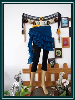 

Transparent thin Tribal belly dance hip over scarf BL83-166