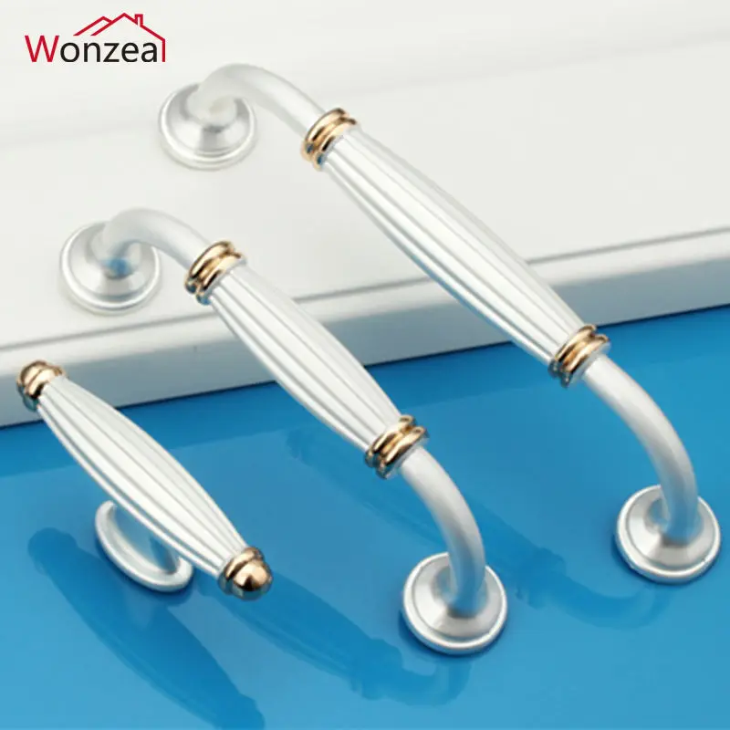 

Ivory white Single hole/96mm/128mm Antique Brass/ Red Copper Furniture Cabinet Handles European Door Knobs Cupboard Knob