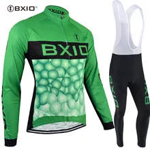BXIO длинный рукав Велоспорт Джерси Pro Team Roupa Ciclismo Cuissard Velo весенние велосипедные комплекты одежды Трикотажная майка гонщика BX-0109G056