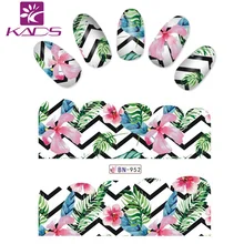 KADS 1 шт., наклейки для ногтей, летняя серия цветов, обертывания, слайдер, переводные наклейки для ногтей, переводные наклейки с водой, наклейки для ногтей, аксессуары для ногтей