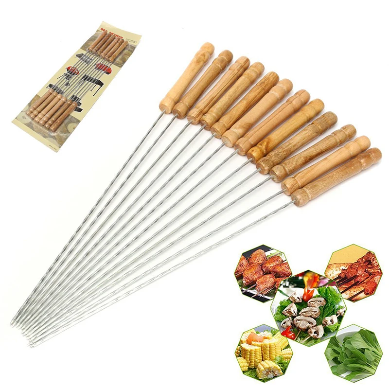 Buy BBQ Cooking Metal 12 Pcs Grill Frying Kebab Tools