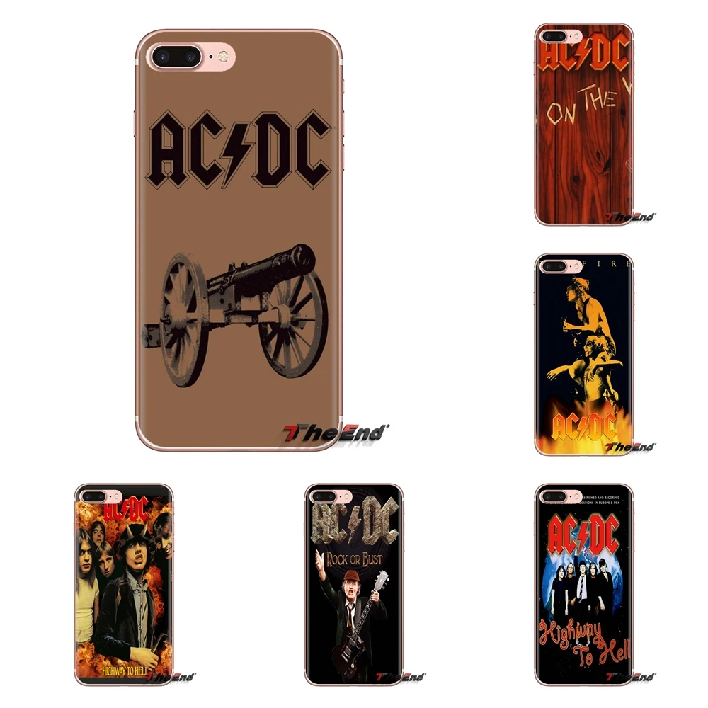 TPU Case Covers For Xiaomi Mi4 Mi5 Mi5S Mi6 Mi A1 A2 5X 6X 8 9 Lite SE Pro Max Mix 2 3 2S Rock Band Highway to Hell ACDC Logo |