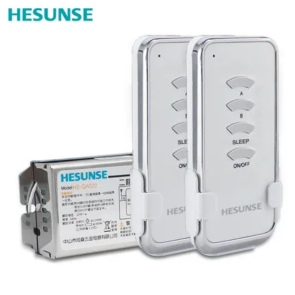 

Free Shipping HS-QA022 1304W 2N1 Two Ways 315mhz Wireless with 2 Remote Controls Switch for 110V and 220V