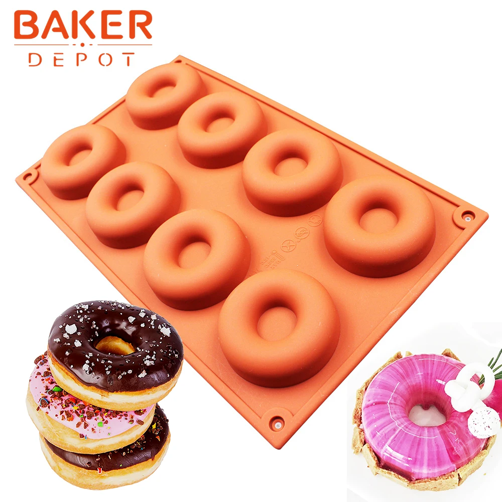 

silicone donut molds muffin pudding ice mould silicone cake baking bakeware mold biscuit bread pastry mold circle diy christmas