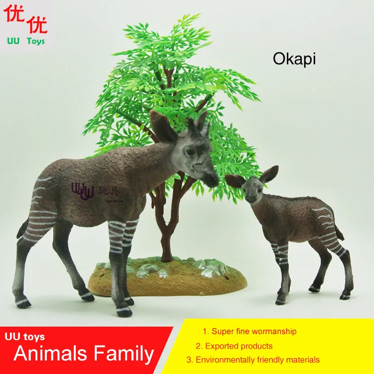 Горячие игрушки: Okapi (Okapia johnstoni the okapi) семейный набор имитационных моделей