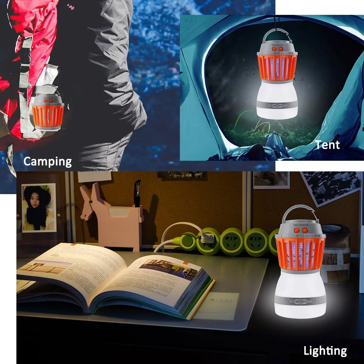 2018 Newest Version Waterproof Compact Bug Zapper LED Lantern Light