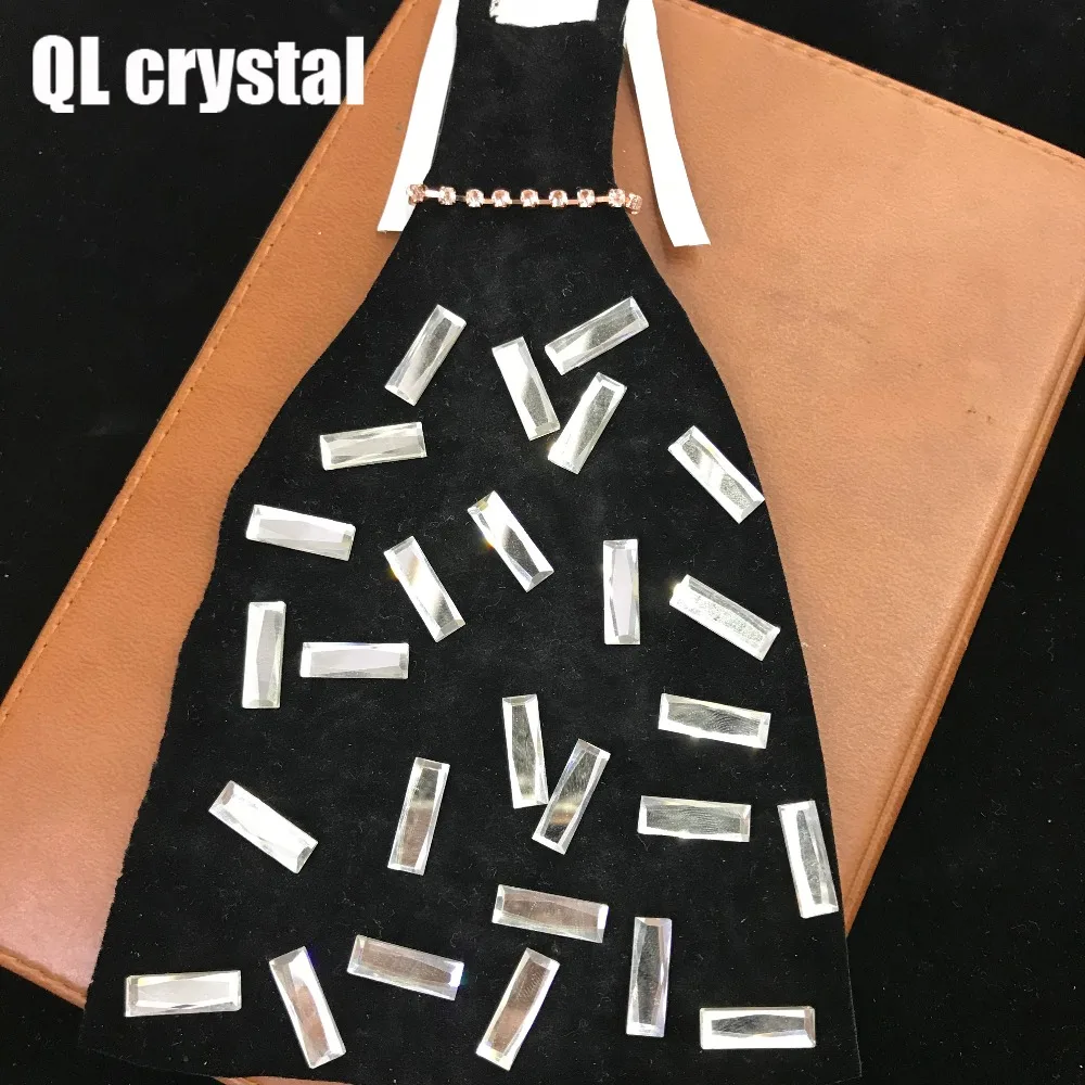 QL Кристалл 5x15 мм кристалл популярная DIY Одежда Обувные сумки клей на плоских