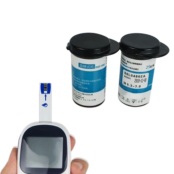 

Diabetic Blood Glucose Test Strips Blue 50 Pcs+50 Free Lancets Fast Test