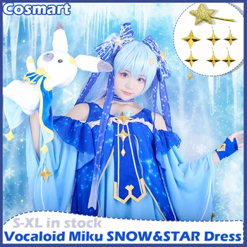 

[Stock]New Anime Vocaloid Yuki Snow Star Miku Princess Lolita Dress Halloween Suit for Women S-XL
