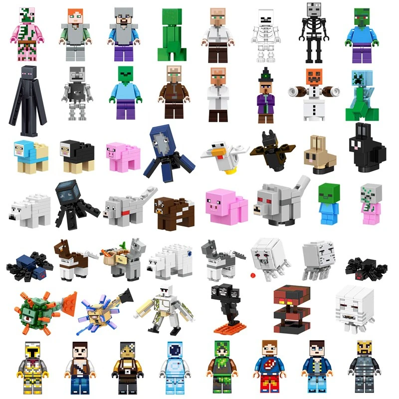 

2018 HOT Minecraft Animal Steve Alex Villager Zombie Pigman Enderman Compatible LegoING Minifigured Singles Building Blocks Toys