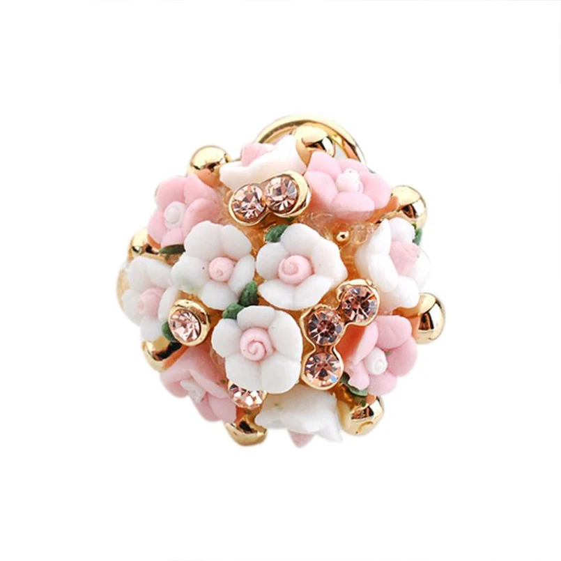 

SUSENSTONE 2017 Vintage Multicolor Fashion Women Flower Four Leaf Clip Earrings Clove Designer New Broncos For Ladies