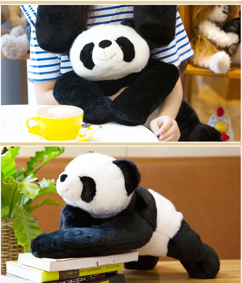 quality soft panda plush toy shoulder panda doll cute black white hug bear toys for children adults gift deco 28inch 70cm DY50576 (7)