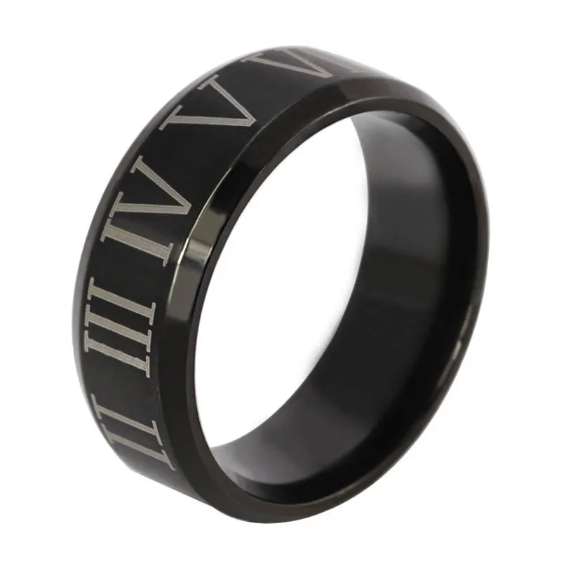 roman numerals rings for men stainless steel mens rings design fashion party guy gift ocn0252 - Guys Wedding Rings roman numerals rings for men stainless steel mens rings design fashion party guy gift ocn0252 - Guys Wedding Rings
