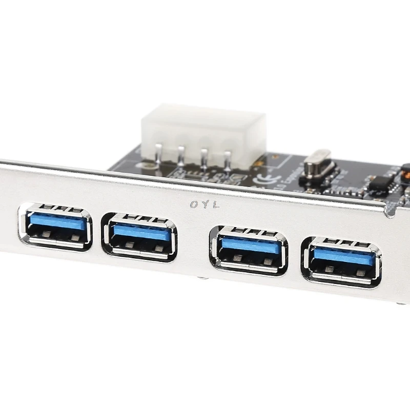 4 порта PCI-E к USB 3,0 концентратор PCI Express карта расширения адаптер 5 Гбит/с скорость