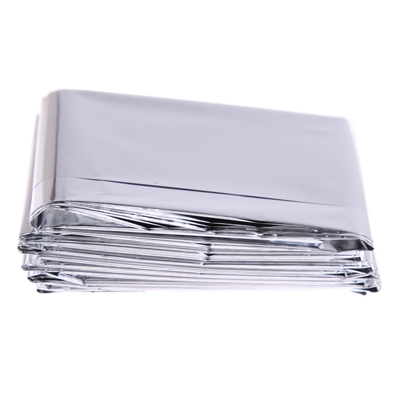 التخييم حصيرة سادة الفضة رقيقة بطانية الطوارئ بقاء الانقاذ الستار في التخييم حصيرة لنا رقم v