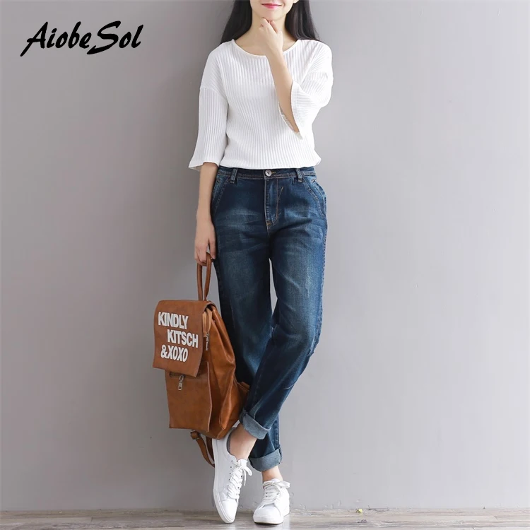 Autumn Jeans Women Loose Fall Harem Pants Trousers