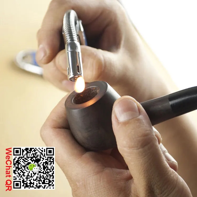 Gooseneck Tobacco Pipe Gadget With Led Flexion Torch Flame Lighter