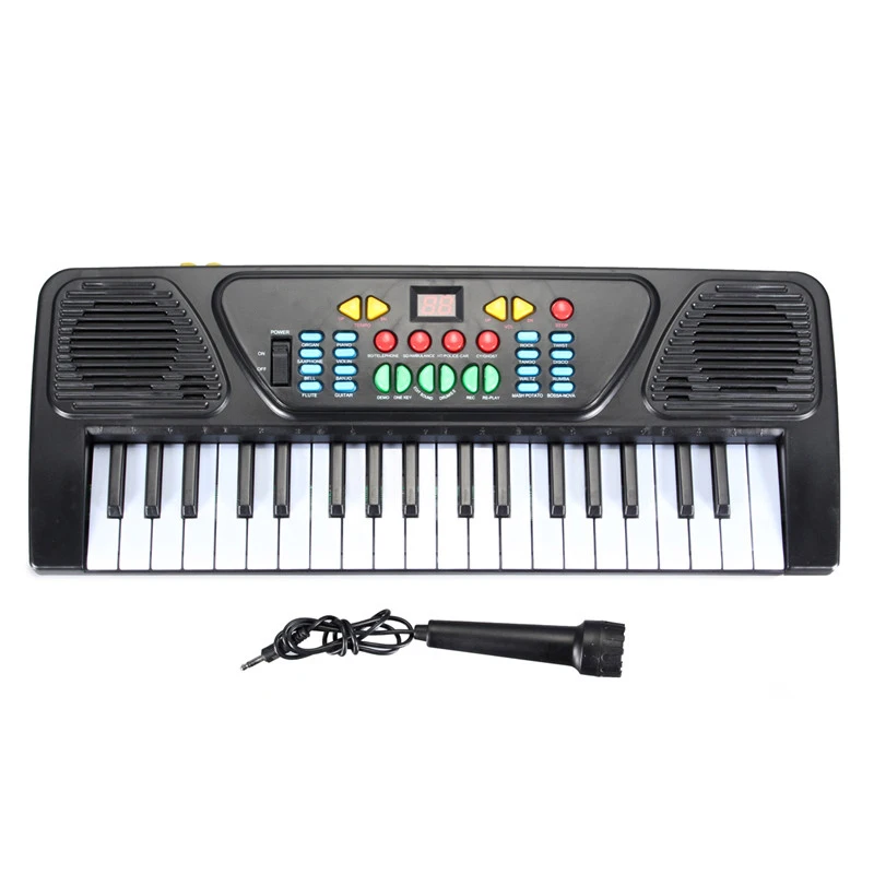 Горячая-37 клавиш детский органный Электрический пианино Цифровая музыка электронная клавиатура музыкальный инструмент с мини-микрофоном для детей