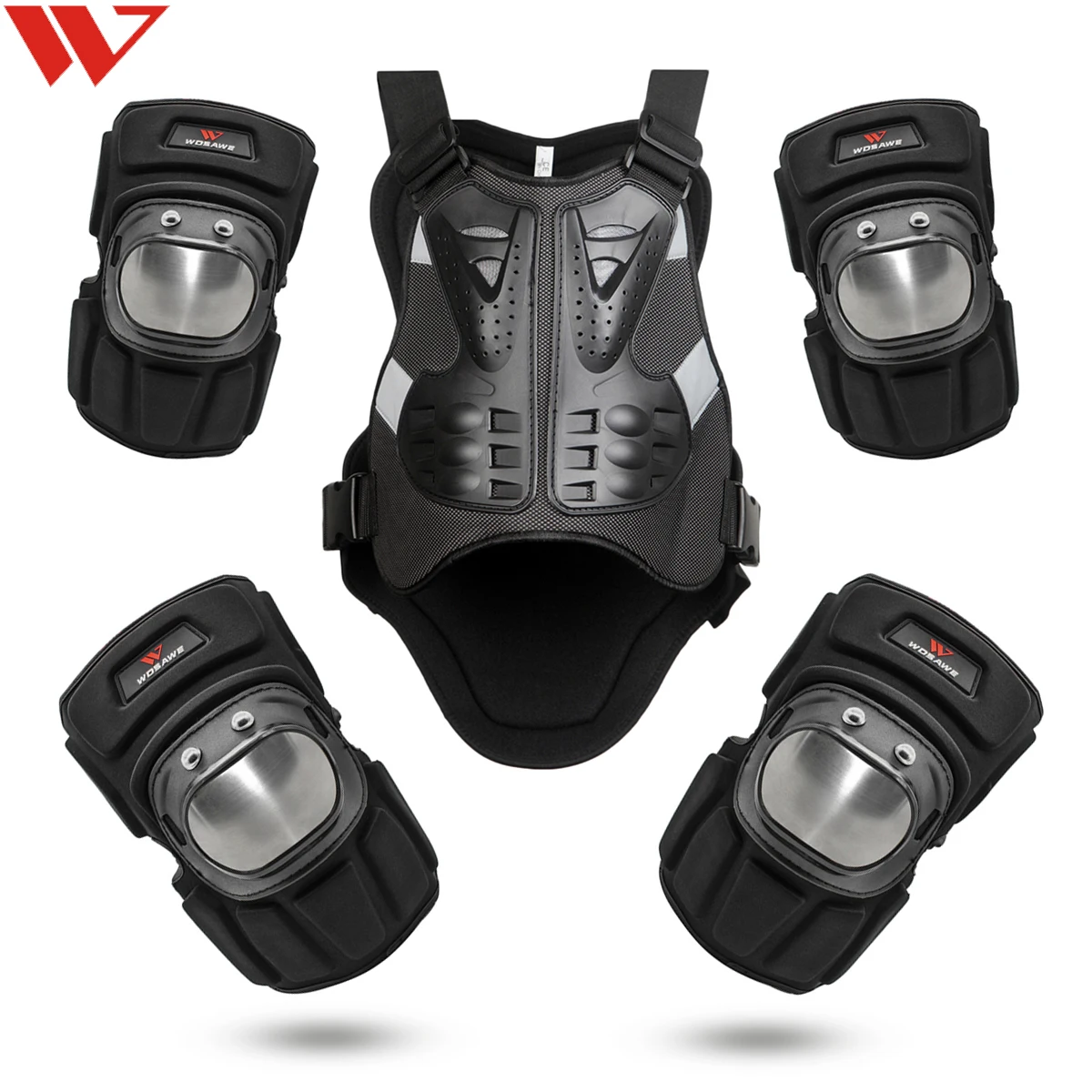 

Motorcycles Protection Armor Set Knee Pad Elbow Pad Chest Protector Back Support Motocross Motorbike Body Guard