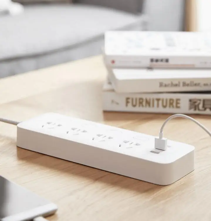 Удлинитель Xiaomi Mijia с 4 розетками и индивидуальными переключателями кабель 2 м 5 В/2 1