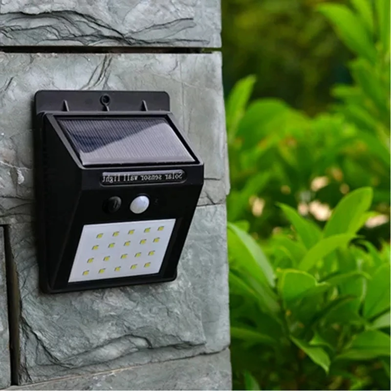 

Solar Power 20 LED PIR Motion Sensor Wall Light Energy Saving Waterproof Outdoor Path Yard Garden Security Lamp