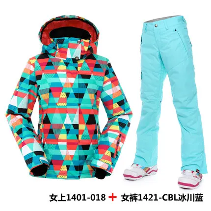 Best price at $149 Cheap Gsou Snow Snowboard Jacket And Pants Women Snowboarding Suits Ski Suit Female Winter Sport Suit Ladies Waterproof YKK Zipper