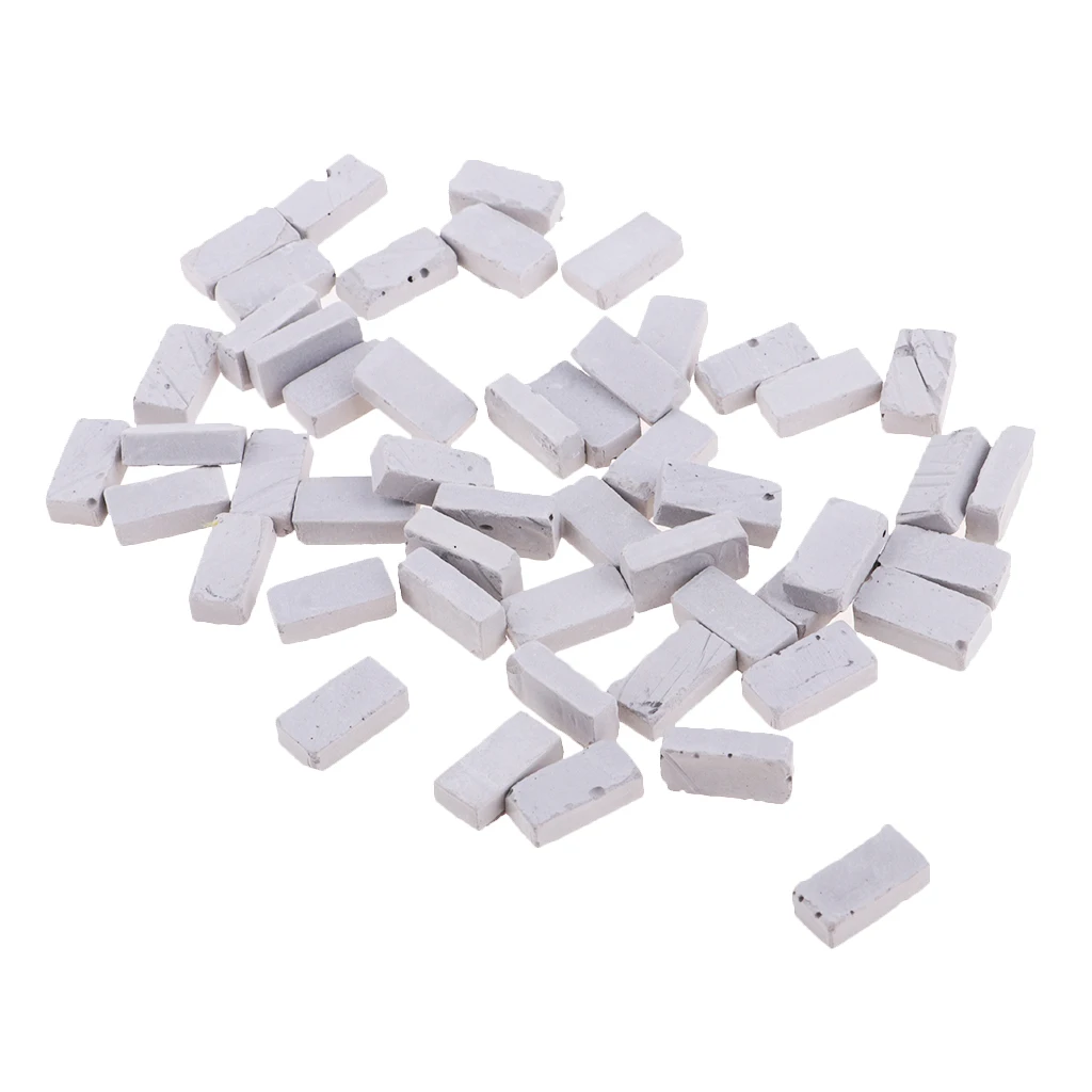 Realistic 1/16 Miniature Gray Brick Model for Sand Table Building 1.7x0.9cm