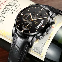 NIBOSI Для мужчин s спортивные часы роскоши высокого класса Для мужчин водонепроницаемые спортивные Многофункциональный золотые часы Для