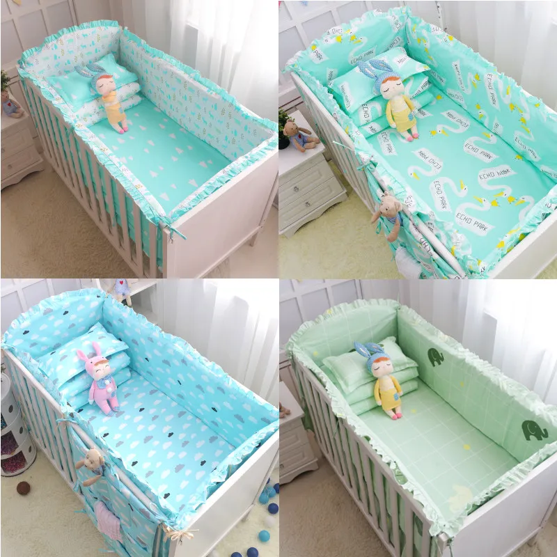 Dropshipping 6PC 100%Cotton Baby Crib Bumpers Bedding Cartoon Baby Bedding Sets Bed Safety Baby Fence Bed Sheets Newborn Bumper Dropshipping 6PC 100%Cotton Baby Crib Bumpers Bedding Cartoon Baby Bedding Sets Bed Safety Baby Fence Bed Sheets Newborn Bumper