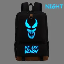 WISHOT Человек-паук Веном рюкзак для мужчин wo Мужская школьная сумка для студентов дорожная сумка для ноутбука сумка для книг светящаяся
