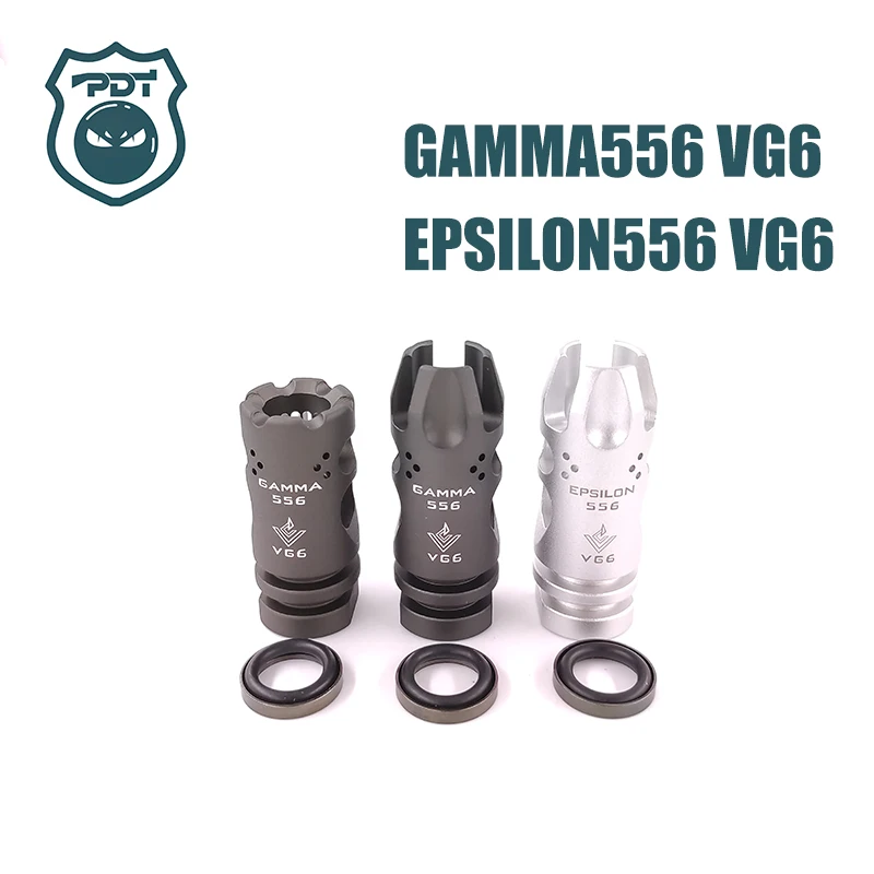 

14MM CCW Thread GAMMA EPSILON 556 VG6 Flash Hider NO Function Muzzle Device for Airsoft AEG Gen9 J9 Water Gel Ball Blaster