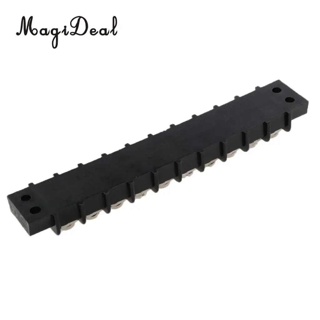 MagiDeal Durable 6/8/10 Gang Screw Terminal Block & Nickel Plated Brass Contacts for Marine Rowing Kayak Canoe Boats Dinghy Acce