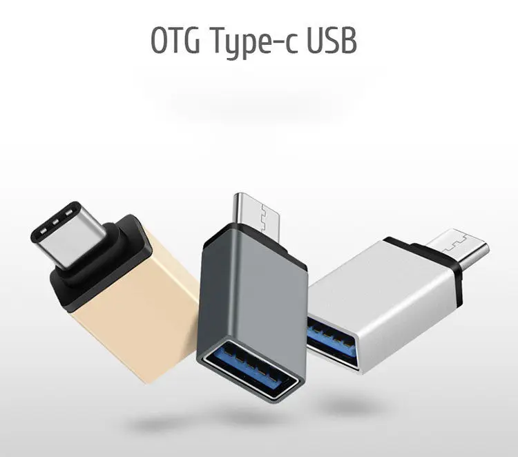 Металлический USB 3,1 type C OTG адаптер штекер к USB 3,0 A Женский конвертер адаптер OTG функция для Macbook Google Chromebook