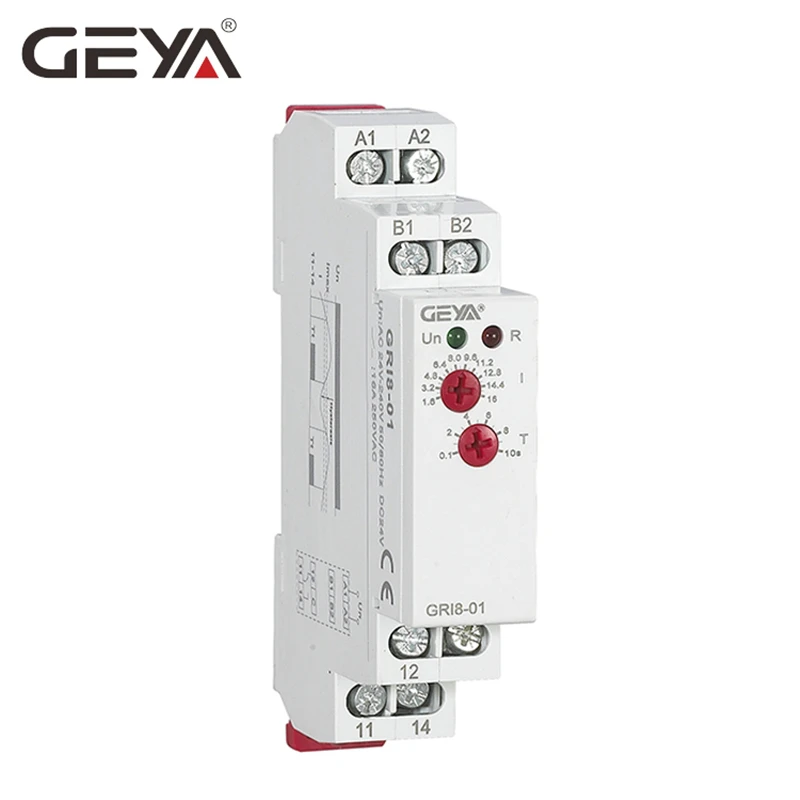 GEYA Over current Monitoring Relay 10A Current Sensing Relay Din Rail