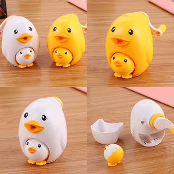 

Mother-And-Child Chicken Hand-Cranked Plastic Pencil Sharpener Cartoon Animal Manual Pencil Cutter