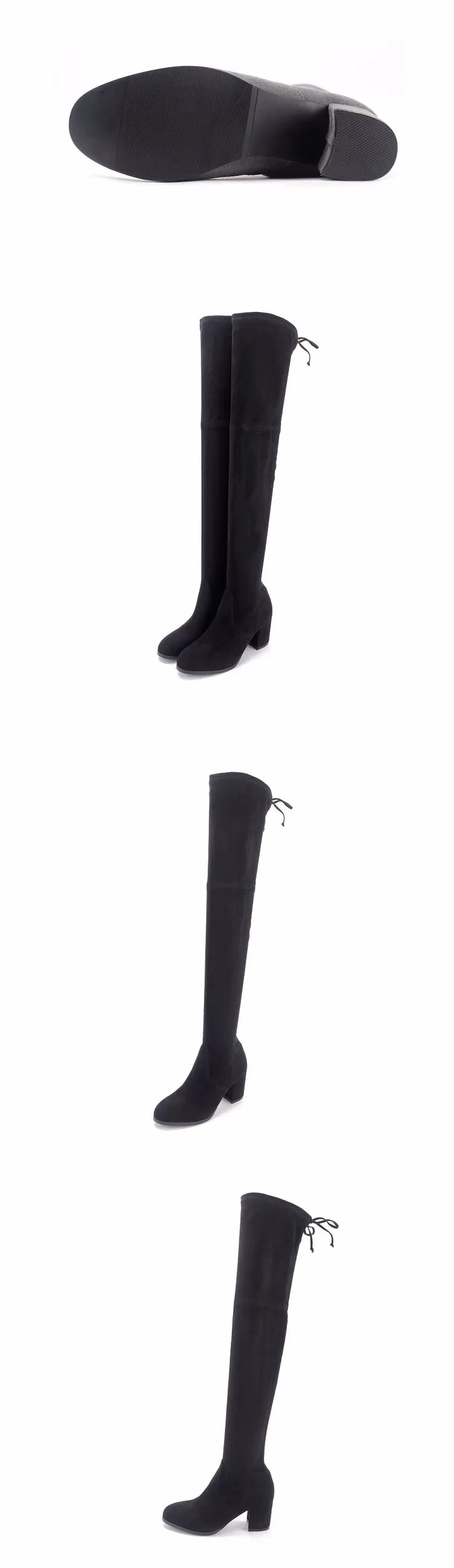 Goxpacer новых осенью и зимой Привлекательные женские ботинки; модные ботинки на высоком каблуке круглый носок тонкий зимняя обувь ботинки с высоким голенищем женская обувь