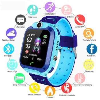 

New Fashion Brand Kids Smart Watches LED LBS Positioning Anti-lost Multifunction Digital Dlectronic Watch Boy Girl Clock PK Q90