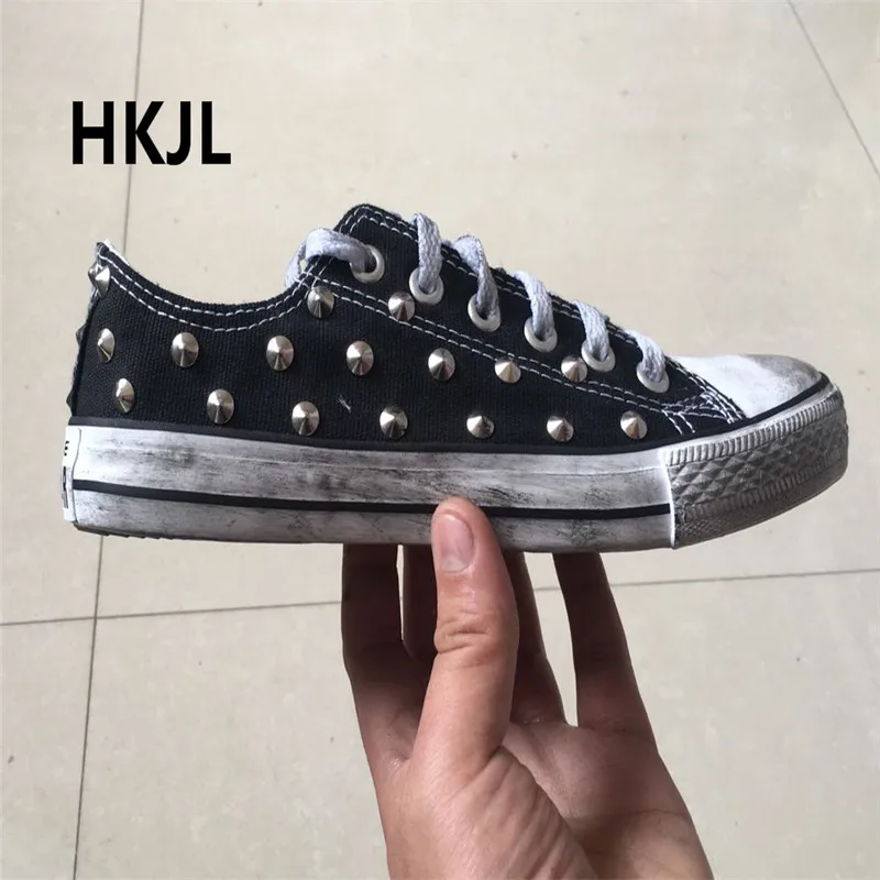 

Outdoor soft bottom breathable wear low to help old small garden nails handmade solid color casual wild canvas shoes