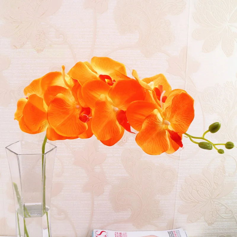 Flone Artificial Orchid Silk Fake Flowers Branch 78cm Butterfly Orchid Wedding Arch Flowers Home Balcony Decoration Orchidea (4)