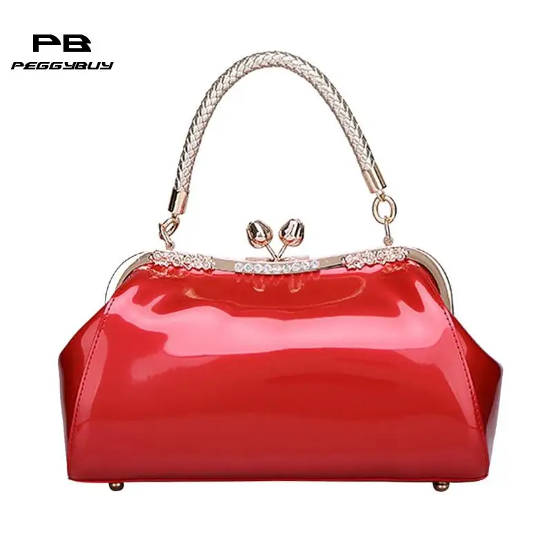 

Fashion Mini Shoulder Bag for Women Girl Patent Leather Female Handbags Lady Top-handle Party Evening Bride Clutch Bag New Bolsa