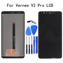 Original display For Vernee V2 PRO LCD display Touch screen digitizer assembly For Vernee V2 PRO mobile screen repair kit jumper original transmitter t16 pro parts fit for replacement t16 v2 accessories hall sensor gimbals lcd screen jp4 in 1 module