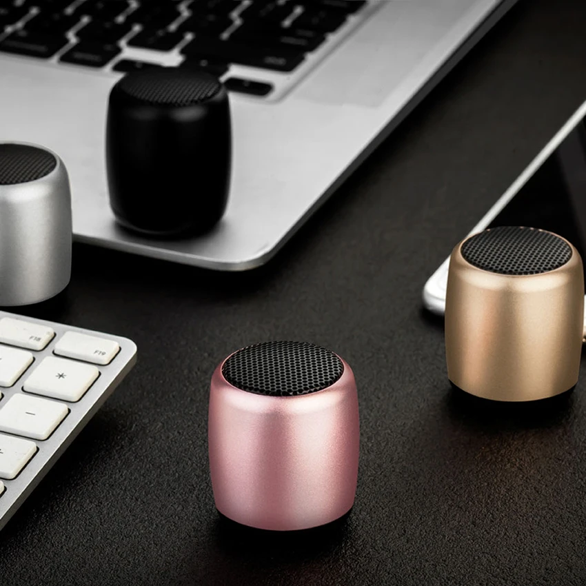 Миниатюрная Беспроводная Bluetooth Колонка Aimitek TWS карманный портативный алюминиевый
