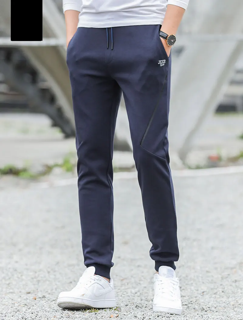 2019 New Spring Autumn JEEP Sweatpants Mens Casual Knitted Elastic Waist Cotton Pants Fashion High Quality Trousers Solid Colors (20)
