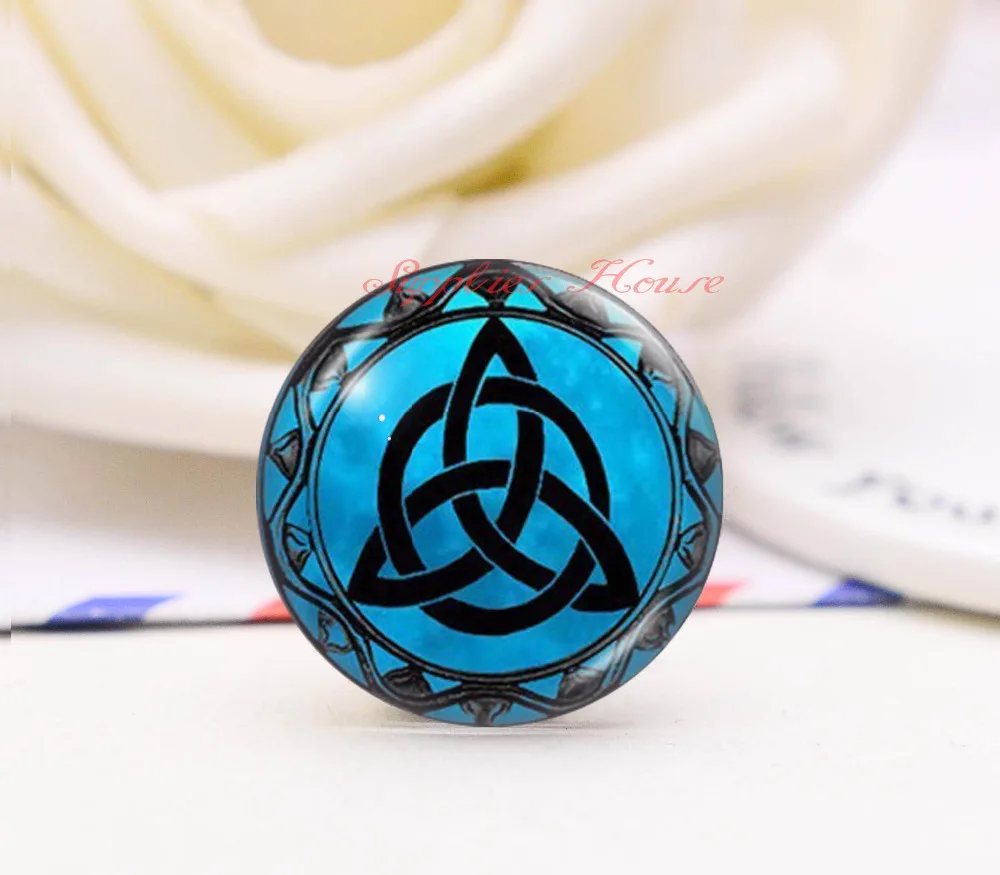 

Handmade Round Celtic Knot photo glass Cabochons, Jewelry Finding Cameo Pendant Settings, (F248067-1655)