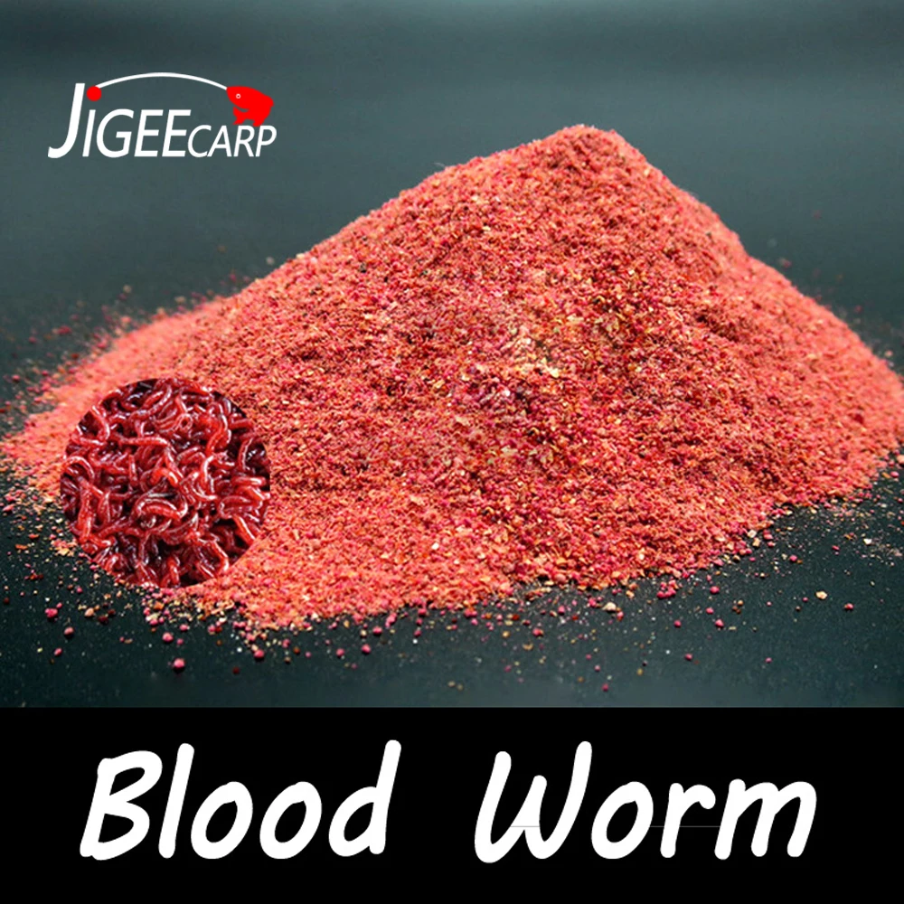 

JIGEECARP 1Bag 40g Blood Worm Flavor Additive Red Worm Powder Carp/CatFishing Feeder Bait Boillie Making Material Groundbait
