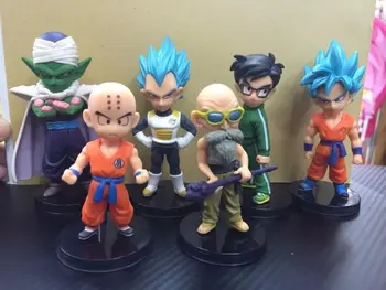 

6pcs/set Dragon Ball Z Vegeta Son Goku Piccolo Action Figure PVC Collection figures toys for christmas gift brinquedos