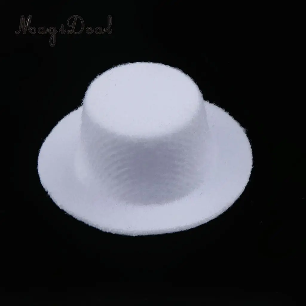 MagiDeal 1Pc 1/12 Scale Dolls House Miniature Bowler Polyester Hat for Party Dance Stage Show Children Lovely Toy Acce 4 Colors