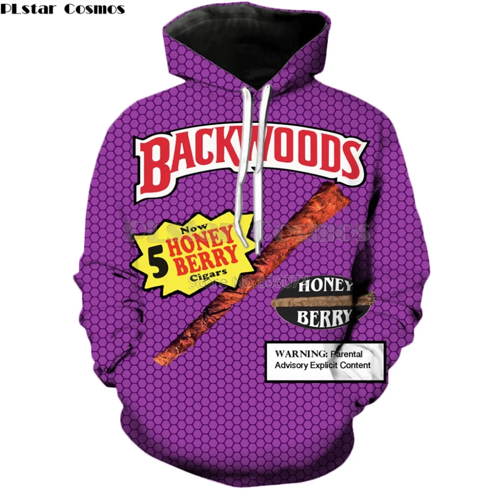 

PLstar Cosmos Drop shipping Funny Foods Backwoods Honey Berry 3D Print Fashion Hoodies Womens Mens Casual Hooded Sweatshirt