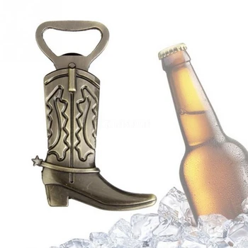 

500Pcs/Lot Retro Wedding Favor Gift Bar Tool Cowboy Boot Bottle Opener Kitchen Gadget