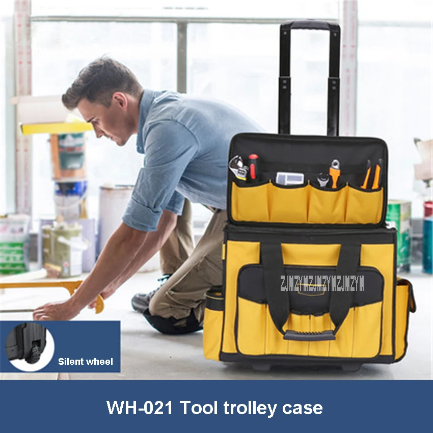 

WH-021 Trolley Wheel Toolbox Multifunction Roller Type Tool Trolley Case Large Capacity Thickening Wear-resistant Trolley Bag